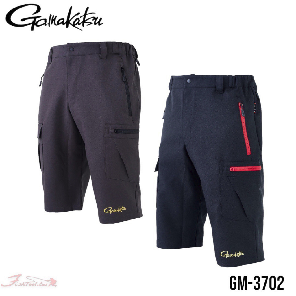 星期二釣具《gamakatsu》 GM-3702 黑色釣魚短褲 23年新款