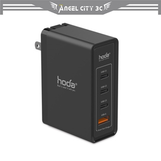 AC【HODA】PD100W GaN氮化鎵智慧四孔電源供應器筆電充電頭多孔PD快充頭 Type-c USB 商檢合格