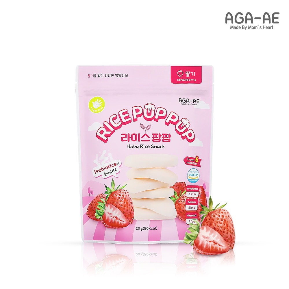 韓國AGA-AE 益生菌寶寶米餅(草莓/南瓜/蘋果/藍莓)6個月食用