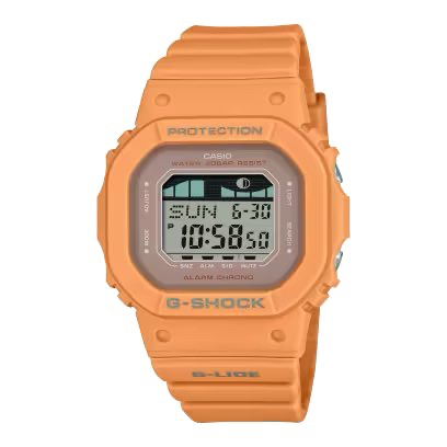 【柏儷鐘錶】CASIO G-shock 電子錶 潮汐錶 南瓜橘 GLX-S5600-4