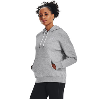 Under Armour 長袖上衣 Essential Fleece 連帽長袖套頭衫 女 1373033-011 灰色