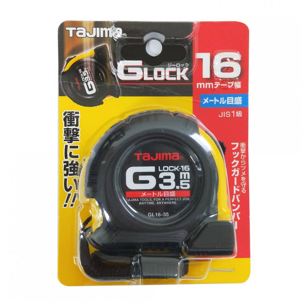 TAJIMA 田島 包膠捲尺 3.5米 x 16mm/公分 GL16-35BL