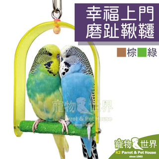 《寵物鳥世界》泰國CLASSICA 幸福上門磨趾鞦韆-中小型 | 太平洋牡丹鸚鵡鳥磨砂修指玩具 RB060 RB061