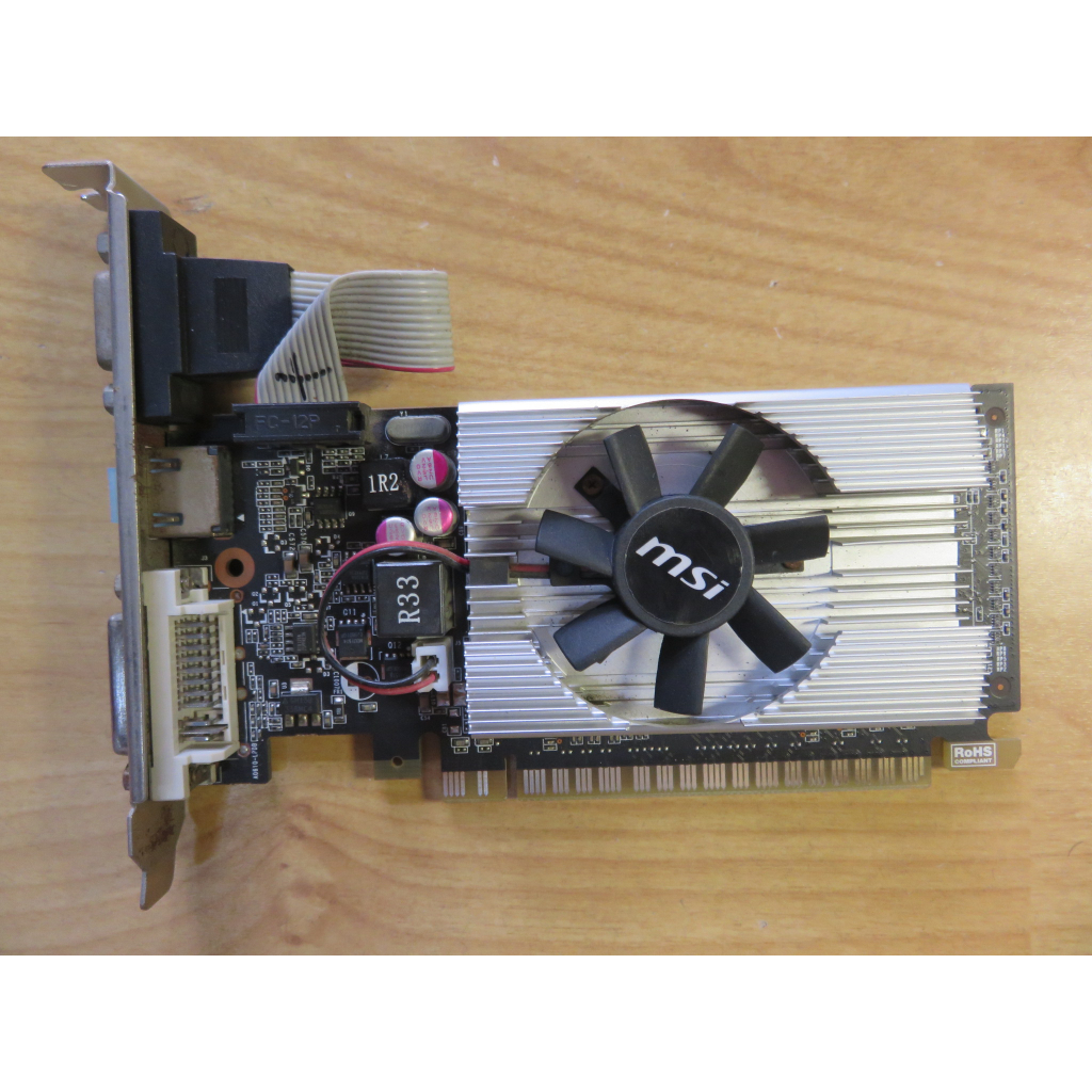 E.PCI-E顯示卡- 微星N210-MD1G/D3(MS-V809) D-SUB故障 HDMI 直購價80