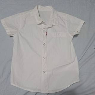 [二手]女童全白棉襯衫-110cm