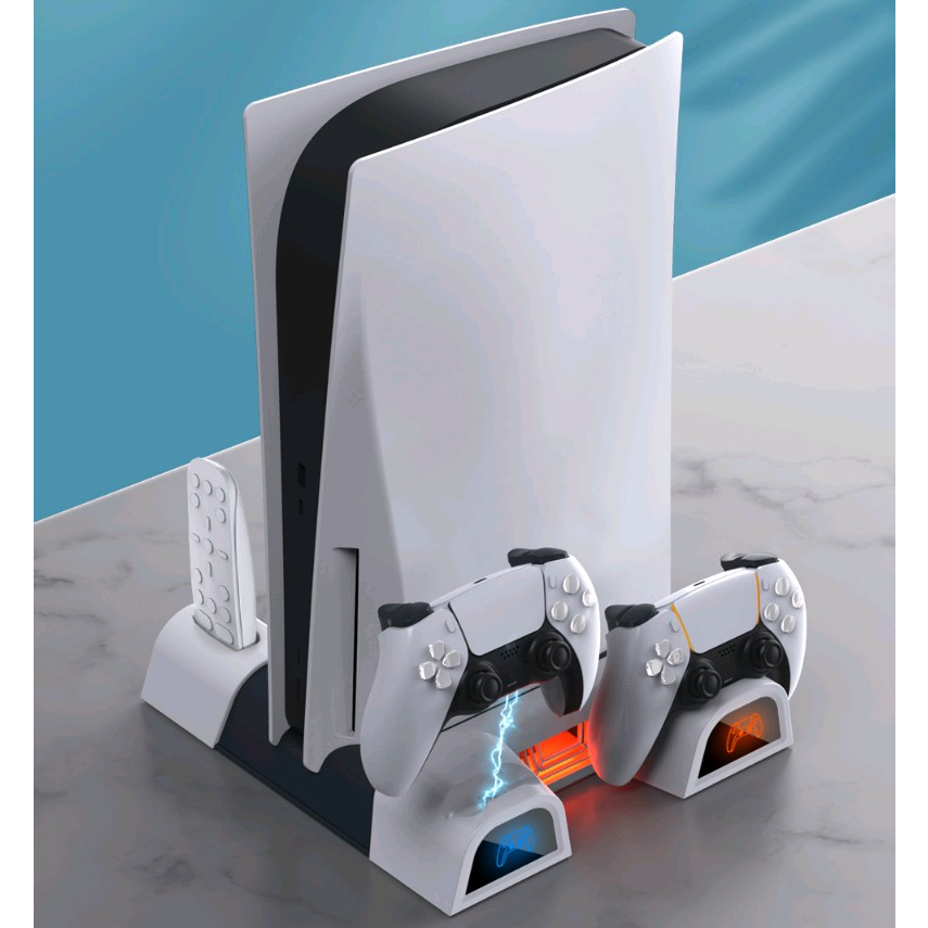 現貨PS5主機多功能風扇充電底座 DOBE TP5-5100 PS5碟架 手把雙座充 散熱風扇 板橋小丸子電玩