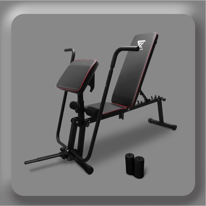 【未來實驗室】URBANFITNESS 健身 訓練器材 重訓 (福利品) 健身椅 (不含啞鈴)+5KG槓片4顆