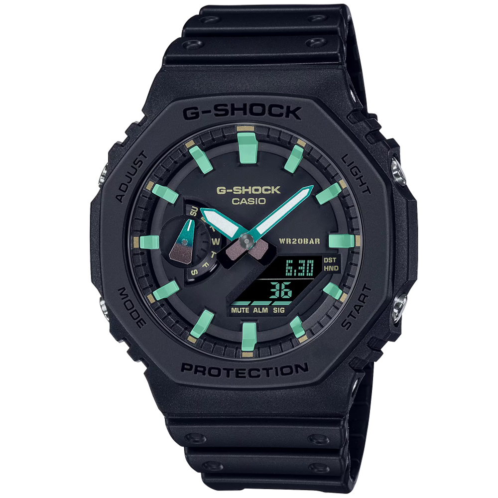 【聊聊甜甜價】CASIO G-SHOCK 農家橡樹 新古典主義 雙顯腕錶 GA-2100RC-1A