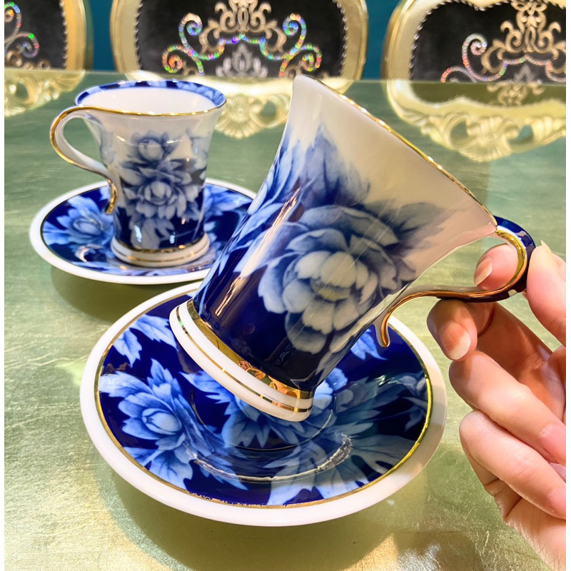 B5全新現貨#NAREMOA經典藍咖啡杯組#花茶杯組 #細緻骨瓷咖啡杯盤#經典青花咖啡杯#典雅貴氣