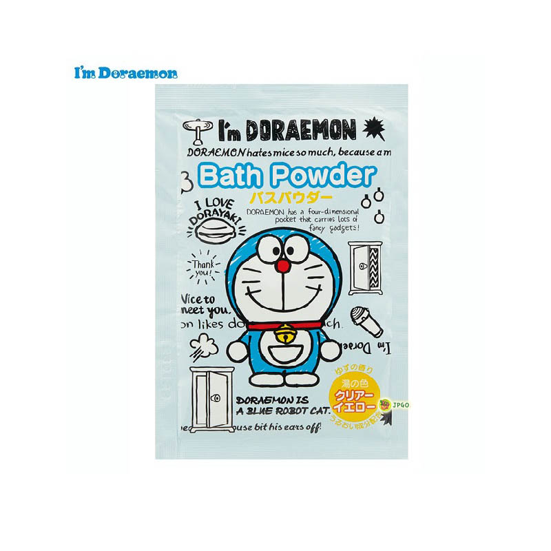 日本製 哆啦A夢 沐浴劑 入浴劑 保濕入浴粉 泡澡粉 泡湯 Doraemon 柚子香 25G T00110424