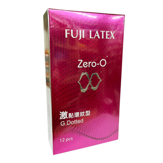 【FUJI LATEX】 ZERO-0 零零-激點環紋型衛生套 保險套 (12入/盒) - 德昌藥局