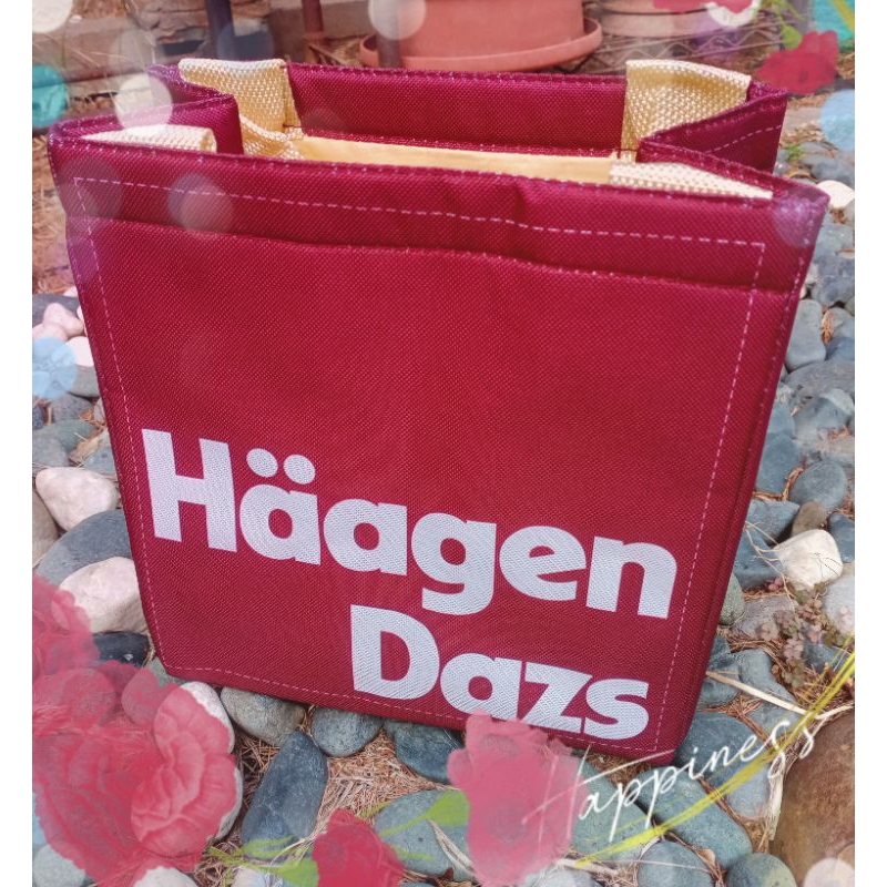 ♥️【現貨，全新商品】哈根達斯Haagen-Dazs束口保冷袋 便當袋 手提包收納包 手提袋(附外包裝袋，包裝完整)
