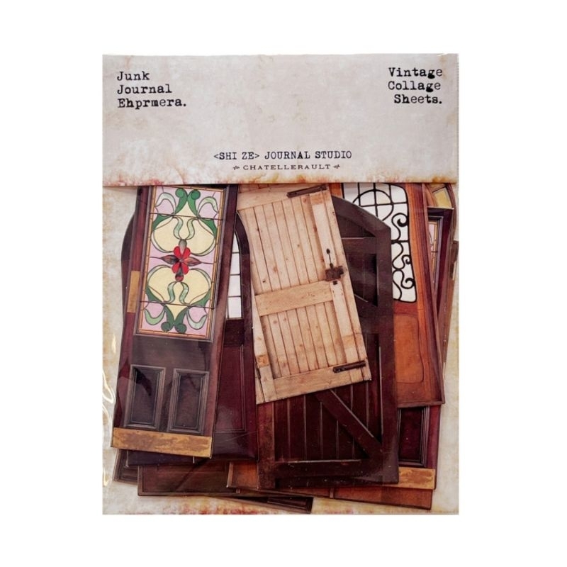 【kate的手帳】復古木門框厚卡紙素材包381-29
