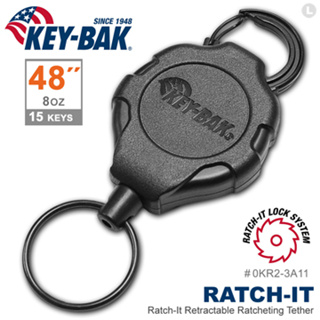 【LED Lifeway】KEY BAK Ratch-It 鎖定系列 48"負重伸縮鑰匙圈-附扣環 #0KR2-3A11
