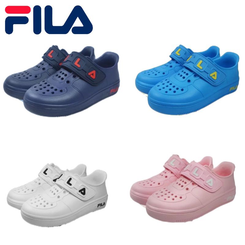 『FILA』斐樂 輕量便鞋，魔鬼氈👍洞洞鞋kids MIT