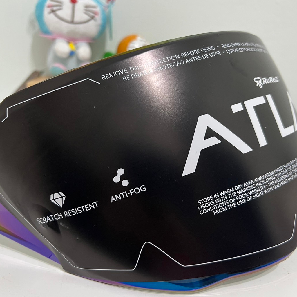 (現貨)RUROC安全帽 Atlas 2.0鏡片電鍍綠