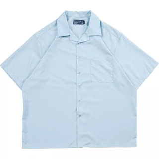 SIMON MADE TS-2312 素面 質感 寬鬆 古巴領短袖襯衫
