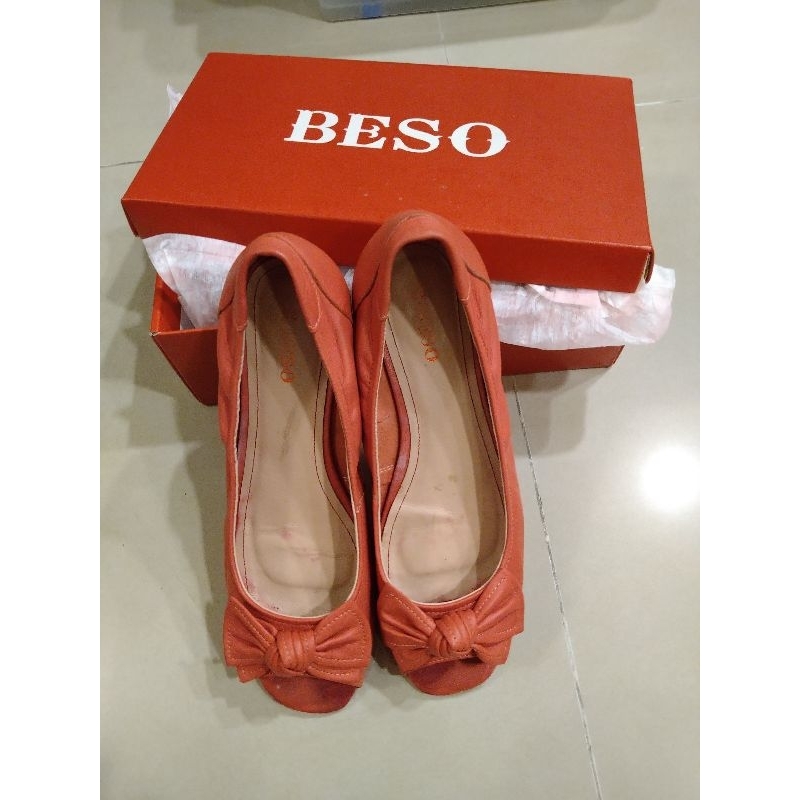 BESO魚口鞋，桃紅色，便宜賣
