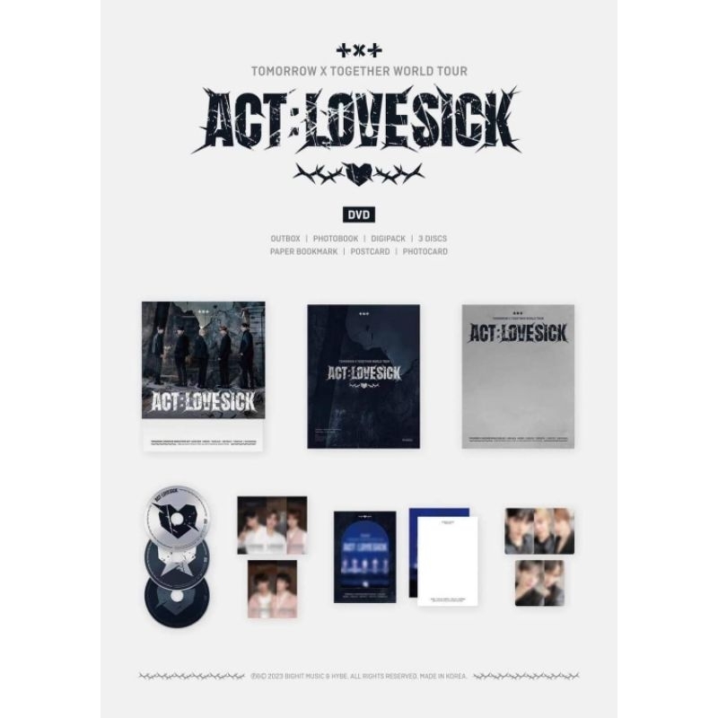 TXT ACT:LOVESICK world tour 演唱會DVD版拆售 /含預售特典