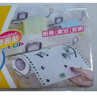 樂樂圍裙屋【無痕 廚房紙巾架】2用紙巾架 不鏽鋼紙巾架 衛生紙架 抹布架 捲筒衛生紙架 毛巾架 廚房 衛浴 收納架