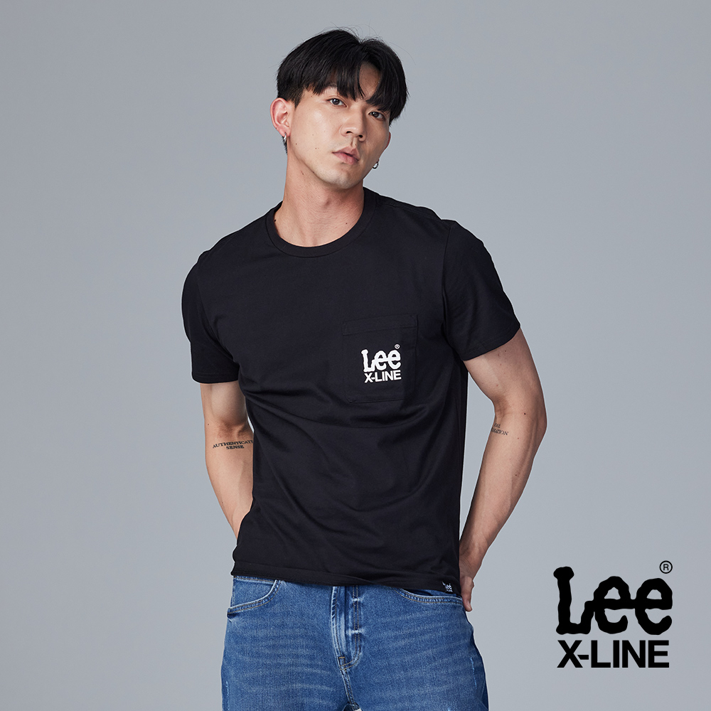 Lee 小口袋短T 男 X-LINE 黑 LB302016K11