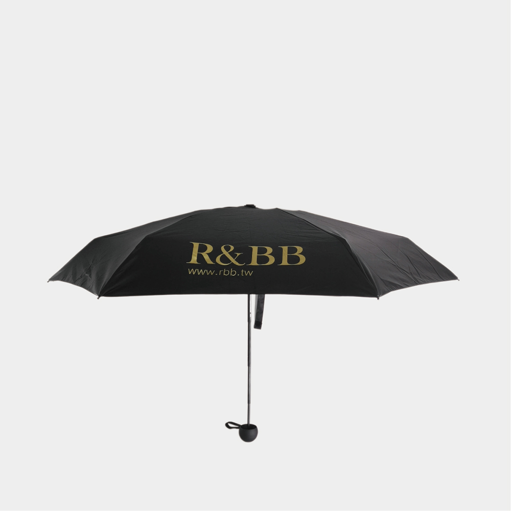 R&amp;BB雨傘-品牌防曬抗UV口袋傘 迷你摺疊便攜兩用晴雨傘-黑色