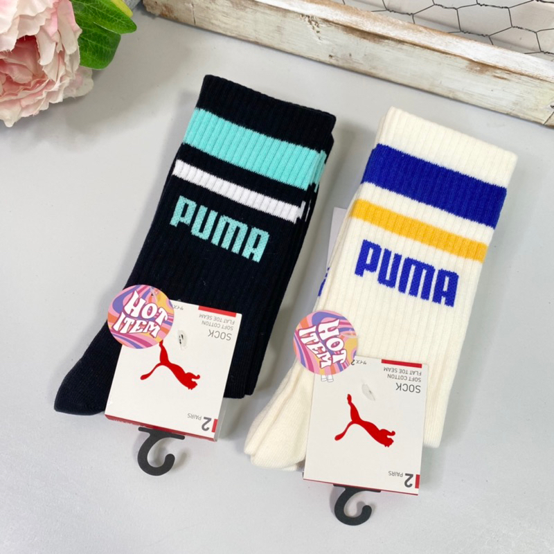 [現貨🇯🇵🔜] PUMA 運動風 休閒襪 足球襪 短襪 兩入一組 日本進口 襪子