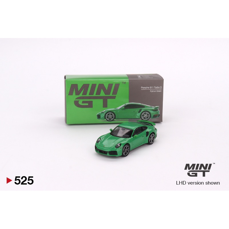 &lt;阿爾法&gt;MINI GT No.525 Porsche 911 Turbo S Python Green