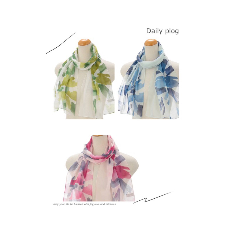 （2023春夏新品）-西班牙Sybilla-UV加工絲巾手帕