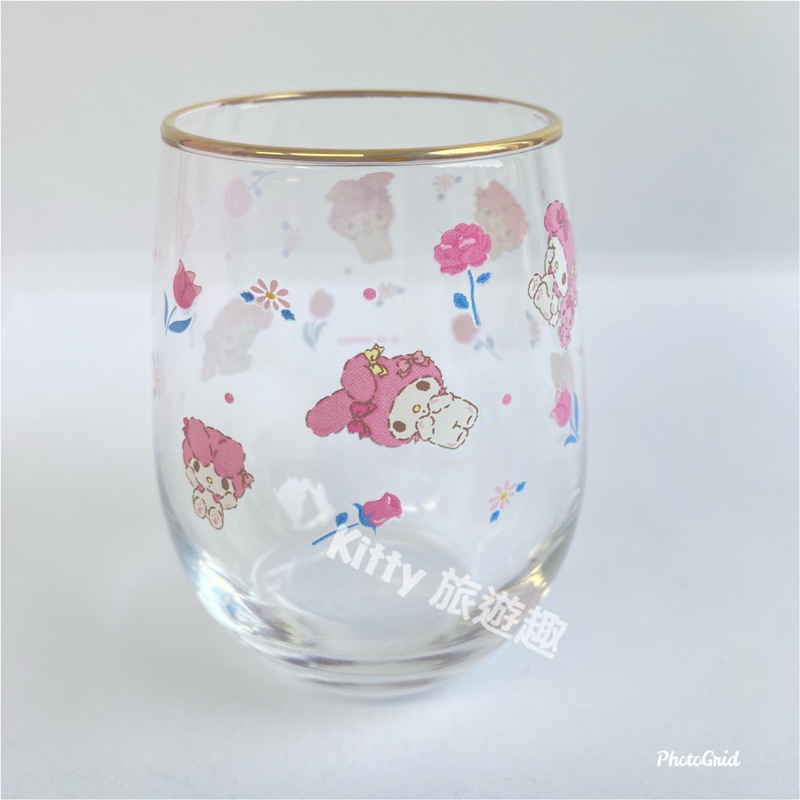 [Kitty 旅遊趣] My Melody 玻璃杯 水杯 飲料杯 透明杯 美樂蒂 大耳狗 酷洛米 山姆企鵝 杯子 日本製