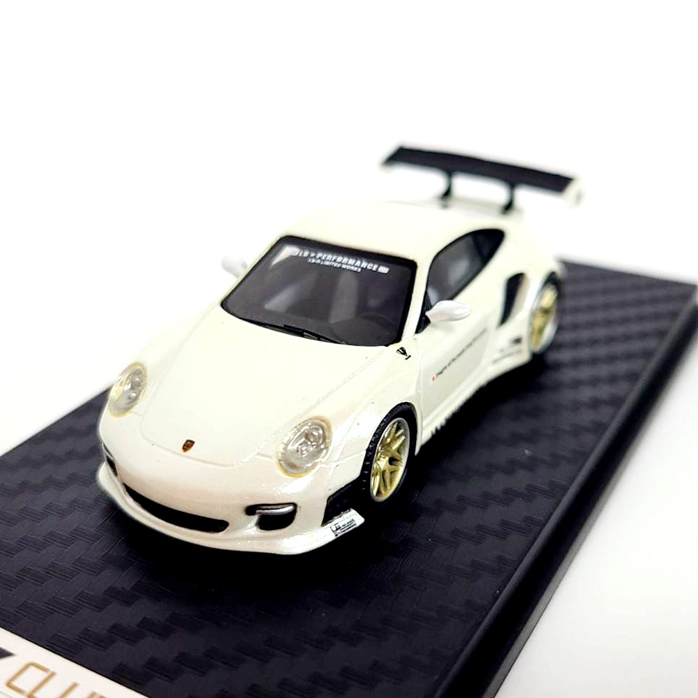 PC CLUB 1/64 模型車  Porsche 保時捷 911 997 PC640002E 珍珠白