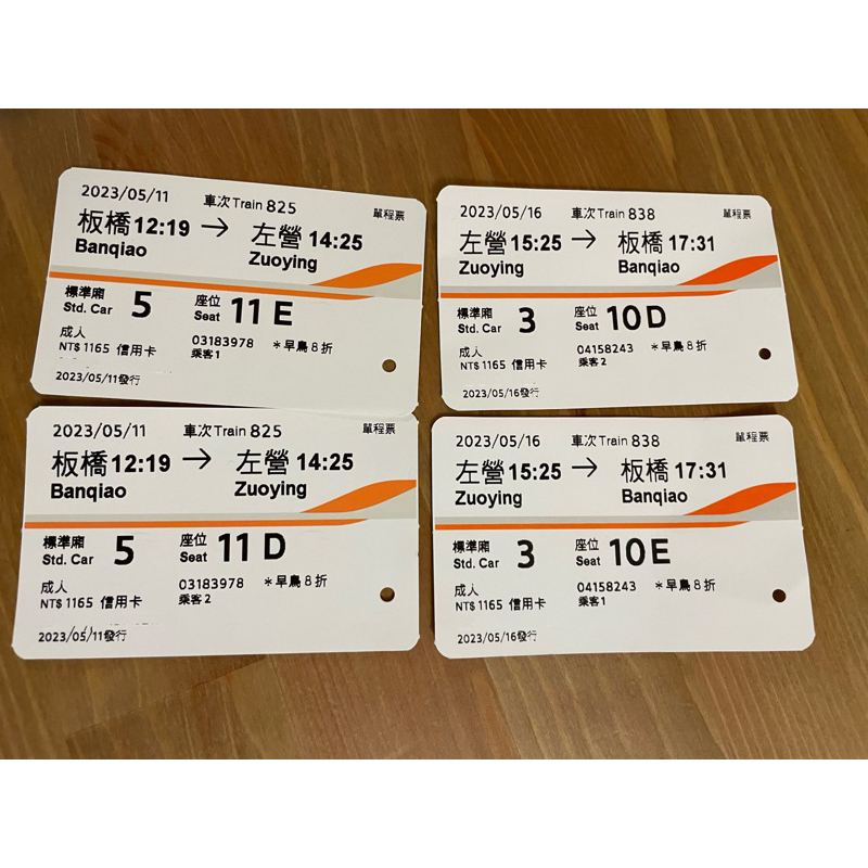 高鐵票 票根 20240215 台中站到板橋站 紀念票根 收藏