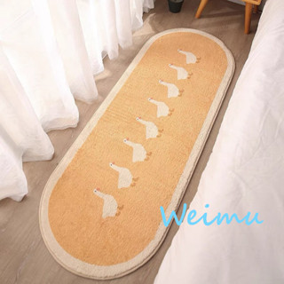 Weimu❀【臺灣現貨】客廳沙發橢圓地毯 地墊 家用臥室床邊加厚羊羔絨腳墊 卡通可愛地毯40*120cm床邊地墊