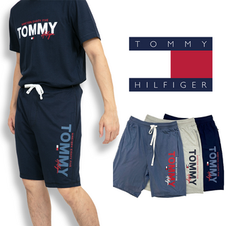 衝評 側邊LOGO 大尺碼 Tommy Hilfiger 短褲 棉短褲 鬆緊 無刷毛 鬆緊褲 #9193