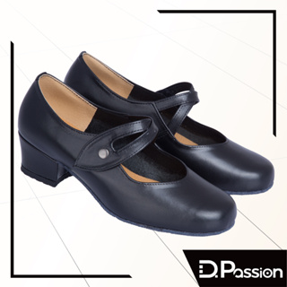 【D.Passion美佳莉】土風舞 摩登舞鞋 339 黑牛皮 1.5吋 MIT系列