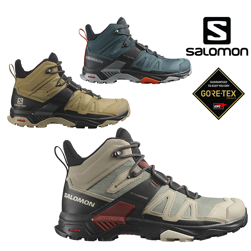 Salomon 法國 X Ultra 4 Mid 男款中筒登山鞋 Gore-tex 一般楦頭 防水登山鞋
