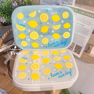 日本製造-🍋Nakaya好吃檸檬圖案♡蘇打果汁圖案/食物盒/野餐盒/便當盒