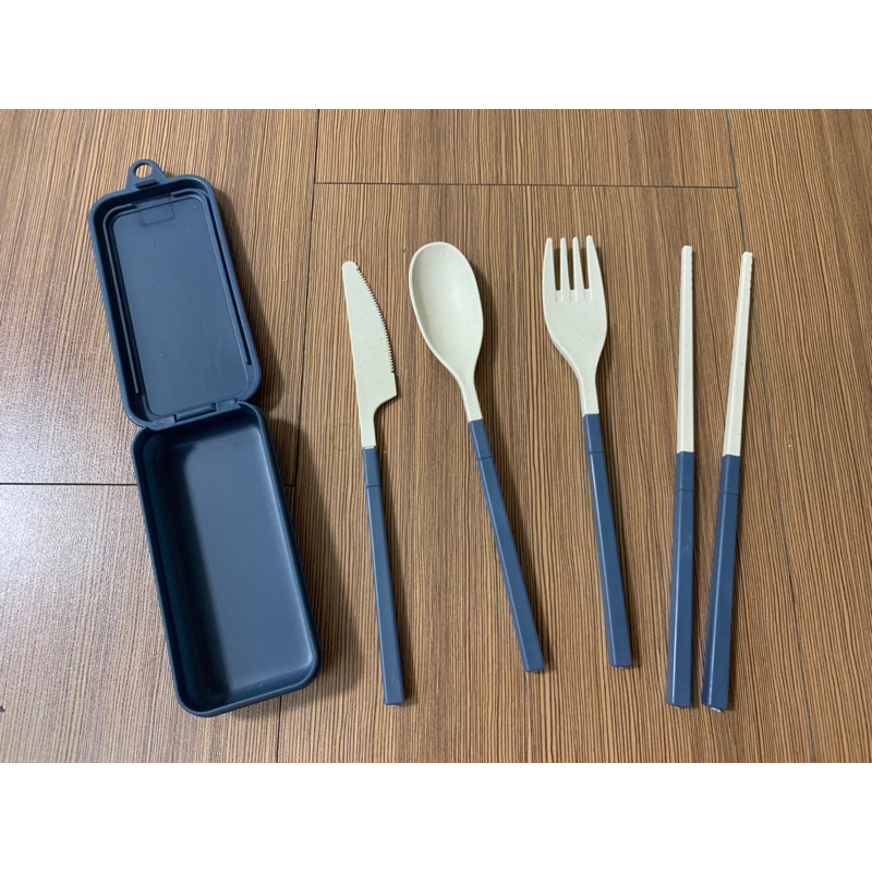 FD二手★環保小麥梗餐具 刀 叉 筷子 湯匙 餐具組