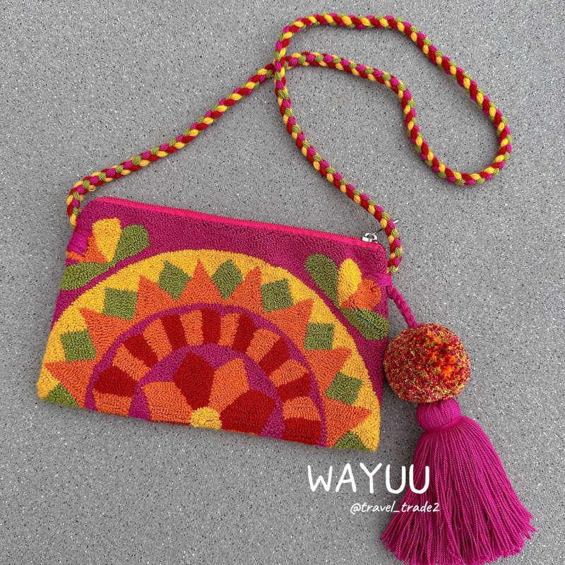 【旅。交易所】 Wayuu 瓦尤包 哥倫比亞製🇨🇴 南美洲 純手工 戳繡信封包 斜背包