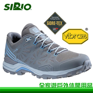 【全家遊戶外】SIRIO 日本 女款 Gore-Tex短筒登山健行鞋 PF13HA/灰/藍 3E+寬楦鞋 sipf13