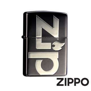 ZIPPO經典標誌-黑冰銀防風打火機 日本設計 官方正版 現貨 限量 禮物 送禮 終身保固 ZA-3-234B