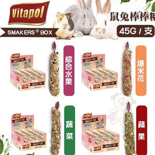 Vitapol 鼠兔棒棒糖 45g 綜合水果｜蔬菜｜爆米花｜蘋果 兔子棒棒糖 鼠棒棒糖 鼠兔零食『WANG』
