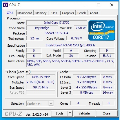 Intel/Core I7-3770/3th/3.4G/4C8T 1155腳位 CPU 處理器