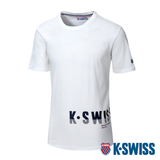 K-SWISS Logo Tee棉質吸排T恤-女-白