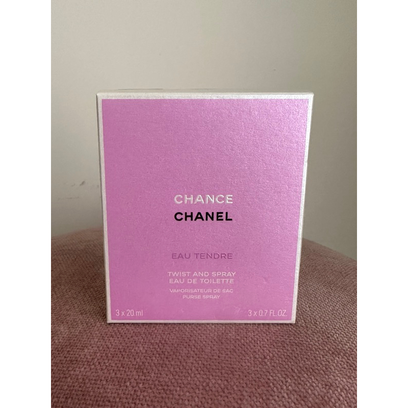 CHANEL Chance 香奈兒粉紅甜蜜隨身淡香水3x20ml補充裝(過期）