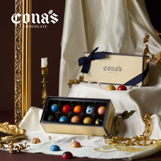 【Cona's妮娜巧克力】星座巧克力(10入裝) 雙層內餡手工巧克力禮盒 附小卡片