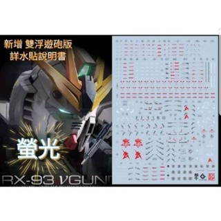 臺中寶寶 臺灣現貨最低價 EVO RG 1/144 牛鋼 高精細 螢光水貼 NU鋼彈 多含雙浮遊砲卡牛 海牛卡沙