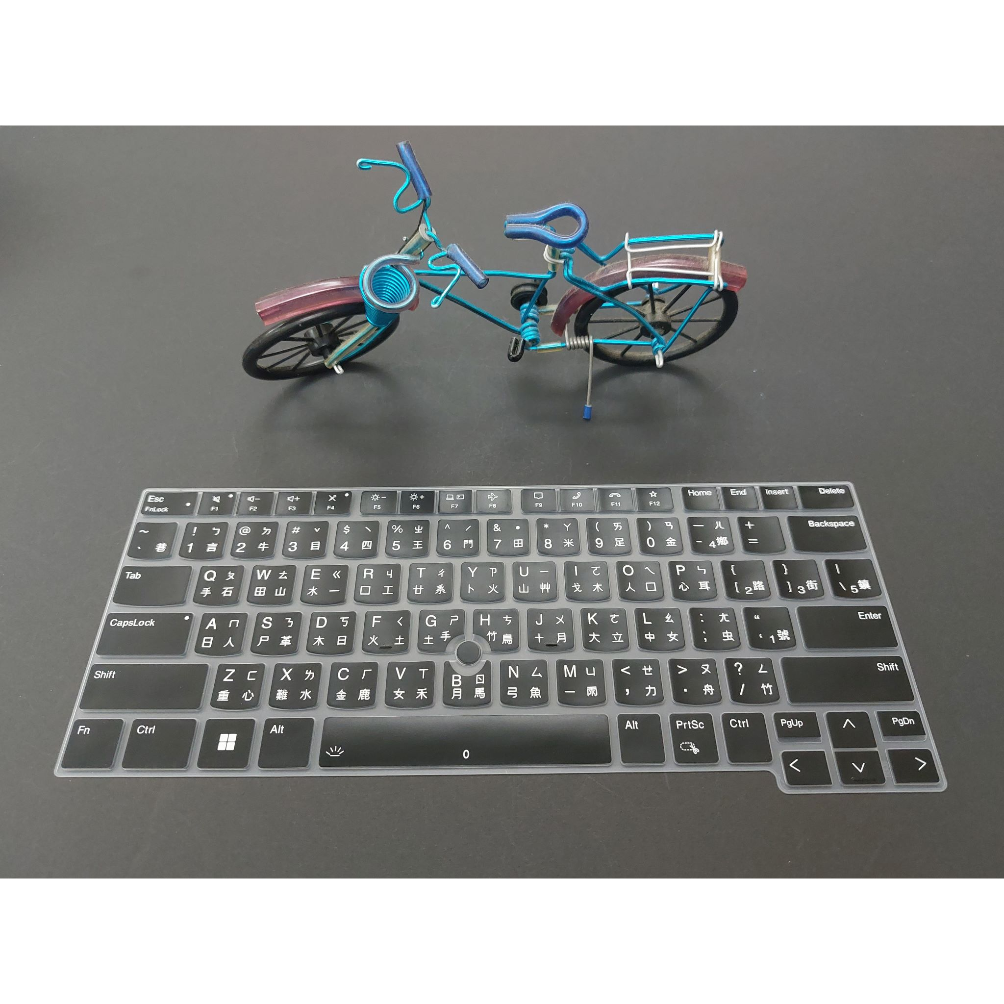 優質矽膠 繁注音/倉頡 Lenovo ThinkPad X1 Yoga Gen7 Gen8 彩色 鍵盤膜 防塵膜