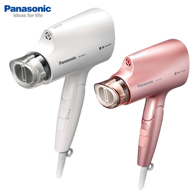 Panasonic 國際 EH-NA27 粉桃色/白色 奈米水離子吹風機 3段溫度