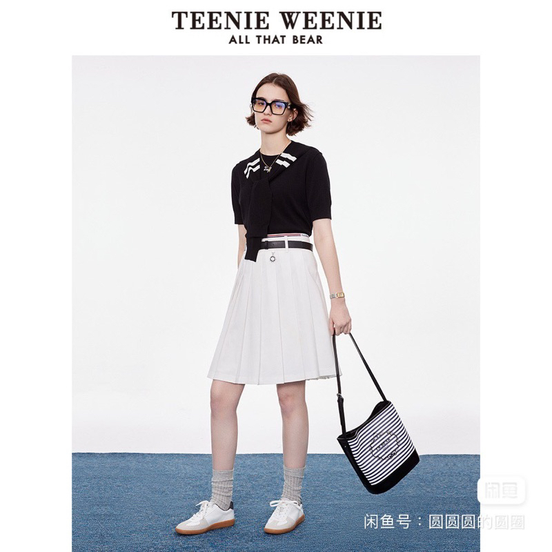 徵L號Teenie Weenie白色百褶半身裙